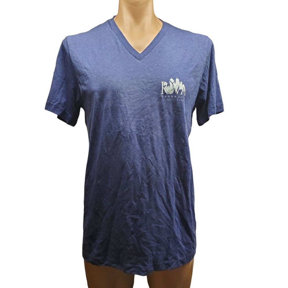 Large Bella+Canvas Riva Crabhouse‎ Navy Pier Shirt - Chicago